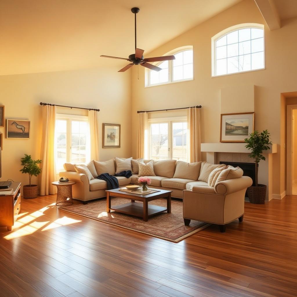 An evenly heated Oklahoma family living room — the felt result of a tighter envelope